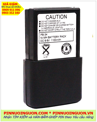 Pin sạc NiMh 9.6v-1100mAh, Pin bộ đàm Kenwood 9.6v-1100mAh /Nhận hàn chế bấm ghép pin 